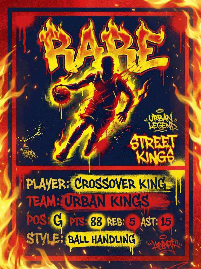 乐天堂体育 | 稀有球星卡涂鸦风格过人剪影
