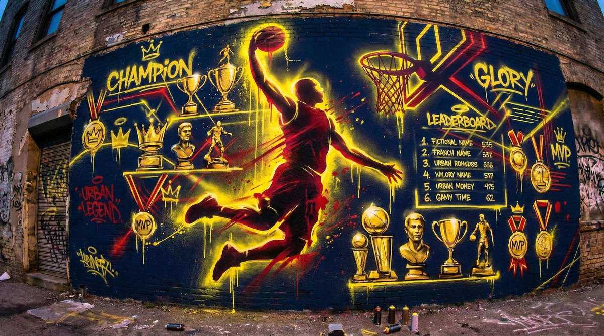 乐天堂体育 | BASKET-ZONE荣誉墙合作伙伴涂鸦Logo墙